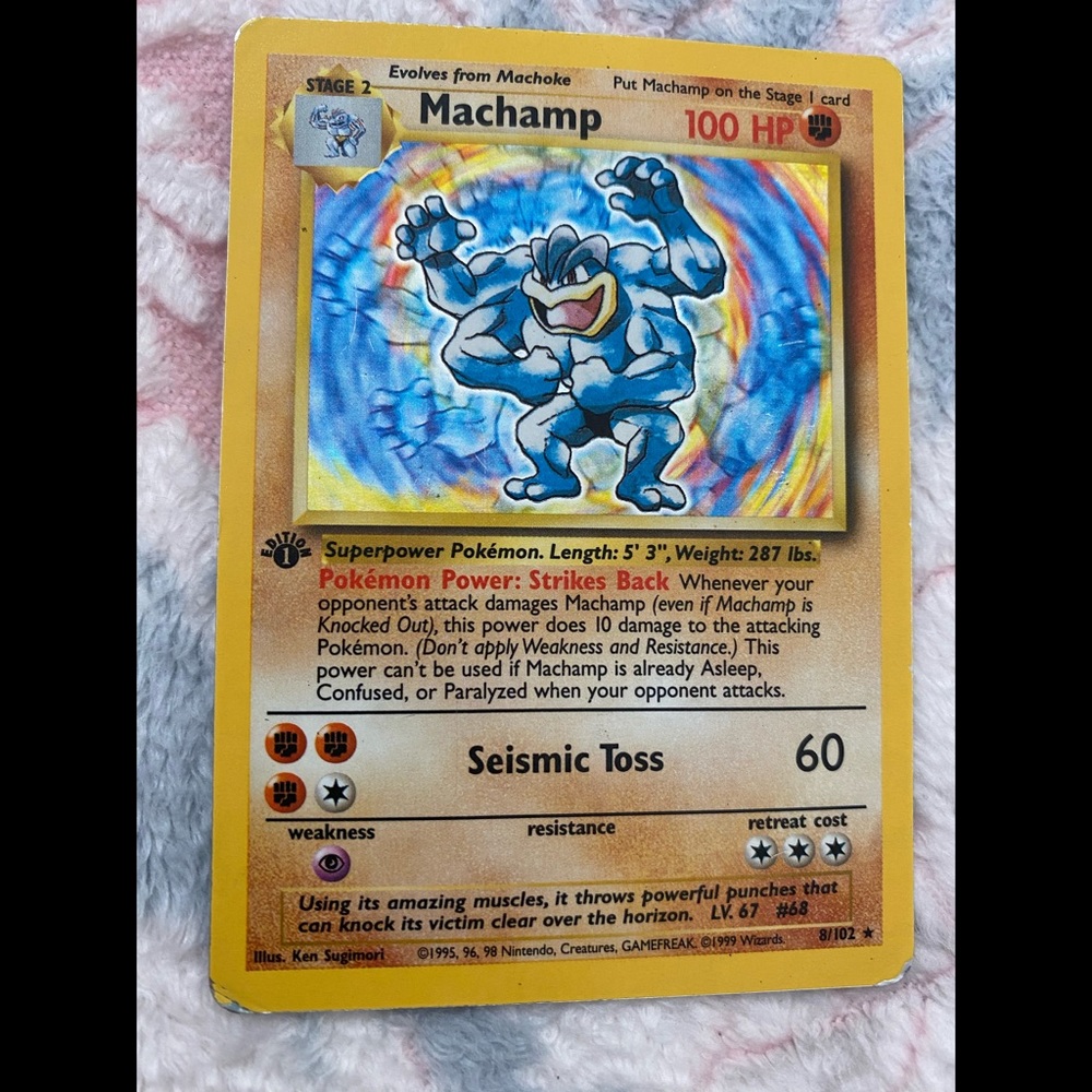 Machamp 1st edition holographic card